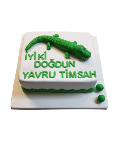 Timsah Temalı Butik Pasta